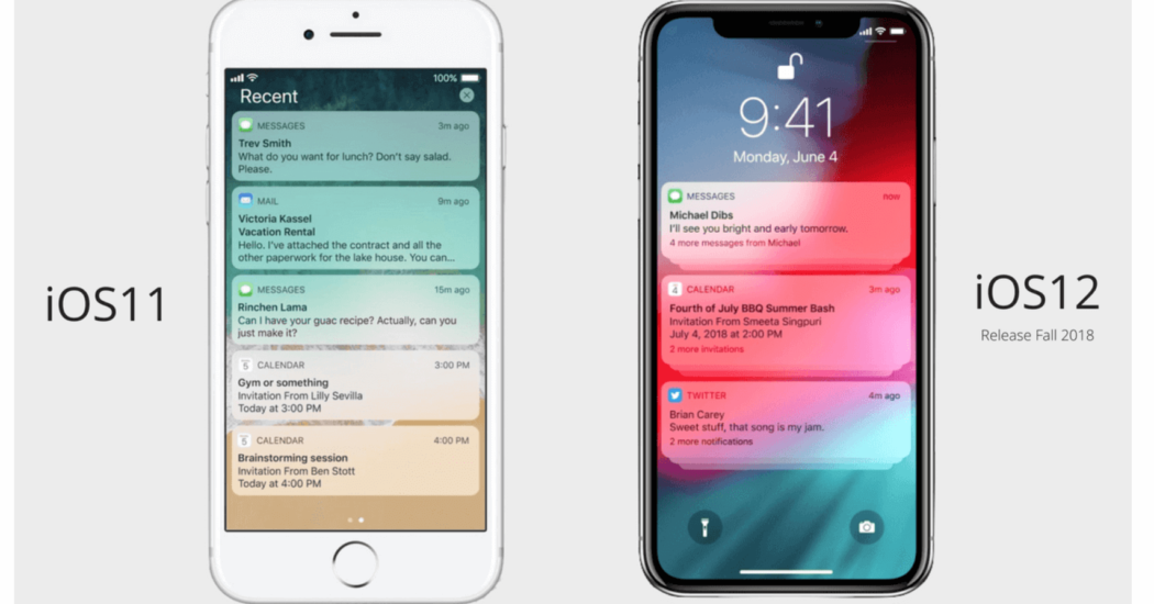 Notifications in iOS 12